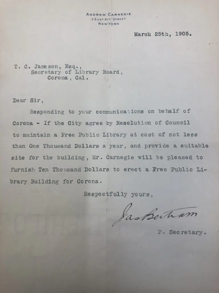Carnegie Letter